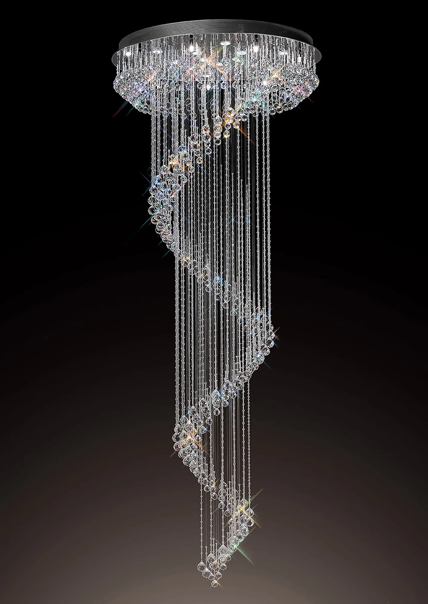 Colorado Crystal Pendant 24 Light (33.8kg) Polished Chrome